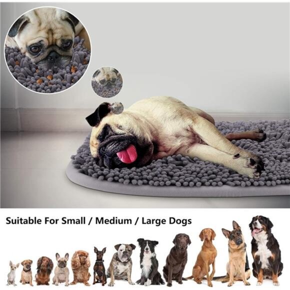 Snuffle Mat for Dogs, 17''x21'' Dog Sniffing Interactive Feeding Game Puzzle Toy - Picture 2 of 14